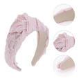 thumbnail image 3 of Unique Bargains 1 Pc Lace Wide Headbands for Women Pink, 3 of 6