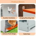 thumbnail image 3 of 3 Bay Metal Chicken Nesting Box with Hanging Mounting Hole,Easy Egg Collection and  Assembly,Large Vented Galvanized Steel Coop Equipment with Natural Coconut Fiber Pad,for Backyard,Farm,Orange, 3 of 9