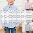 thumbnail image 4 of WXFAZCVU Boys Dress Shirts Kids Lines Long Sleeved Button Down Shirt Versatile Daily Wear Size 13-14 Years, 4 of 4