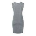 thumbnail image 5 of Women's Sweater Vest Ladies' Solid Color Sleeveless Long Double Vest Vest Skirt, 5 of 5