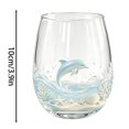 thumbnail image 3 of Jellyfish Pattern Sea Life Clear Glass Tumbler, Reusable Drinking Cup For Juice Iced Coffee Holiday Drinks, 3 of 6