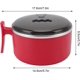 thumbnail image 2 of Cuenco aislado KAIYANG para ramen doble de acero inoxidable 304 con tapa rojo, 2 of 5