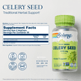 thumbnail image 3 of Solaray Celery Seed 1010mg | Healthy Cardiovascular, Liver, Water Balance & Joint Support | Whole Seed w/ Phytochemicals & Flavonoids | Non-GMO | 100ct, 3 of 7