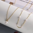 thumbnail image 5 of CFIOZYOS Gold Pearl Necklace for Women, 14K Gold Plated Layered Pearl Necklaces for Women Trendy Simple Herringbone Chain Pearl Necklace for Women Gold Jewelry Gifts, 5 of 5
