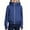 Blue, variant on YunPes Children's Girls Turtleneck Hooded Sweatshirt with Thumb Holes Comfortable Casual Solid Color 4-12 Years Old Kids