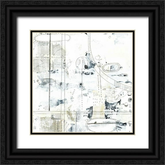 Ogren, Sarah 20x20 Black Ornate Wood Framed with Double Matting Museum Art Print Titled - Neutral Abstract