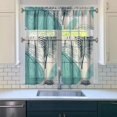 thumbnail image 3 of Kitchen Curtains 36 Inch Short - 3 Panel Set, Rod Pocket Window Curtain, Boho Floral Tribal Style, 100% Polyester for Farmhouse, Kitchen, Cafe, Bedroom, Easy Wash, 3 of 6