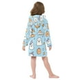 thumbnail image 7 of FORMRS Niños Bathrobe Unisex Hooded Robe Soft Plush Pajamas Sleepwear, Size 2-3T, Blue Halloween Ghosts, 7 of 7