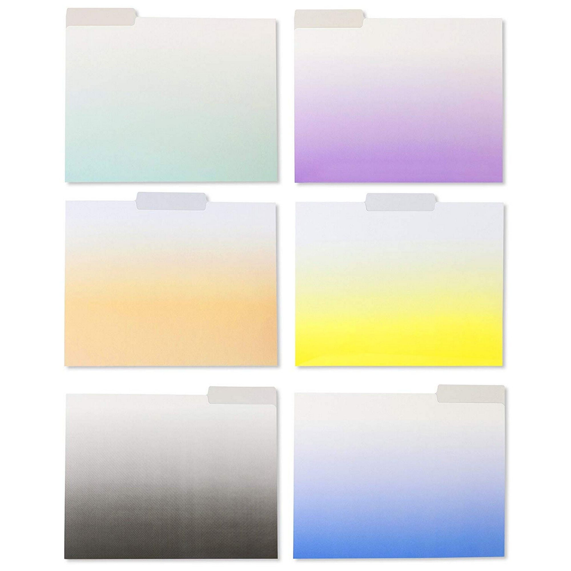 File Folders A 12 Pack Decorative File Folders 6 Ombre Design