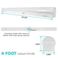 thumbnail image 2 of Luxrite 4FT LED Strip Light Fixture, 34W/38W/45W, Up to 5940 Lumens, 3 Color Selectable 3500K-5000K, Dimmable, Damp Rated, UL Listed, 2 of 7
