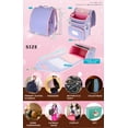 thumbnail image 5 of Baobab's Wish Japanese School Bag for Elementary School Students Randoseru Backpack Basic Plus Version Pastel Pink, 5 of 7