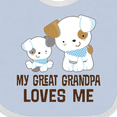 thumbnail image 4 of Inktastic My Great Grandpa Loves Me Boys Grandson Boys Baby Bib, 4 of 4