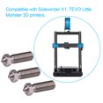 thumbnail image 3 of Labymos 3pcs 3D Printer Extruder Stainless Steel Volcano Nozzle M6 Thread Printer Head 0.8mm, 3 of 8