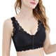 thumbnail image 1 of Leisure Bras Comfort Front Zipper Removable Chest Pads Breathable Lightweight Underwear For WomenBlackXL 80CD-85AB, 1 of 5