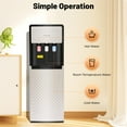 thumbnail image 4 of Silver Grey Floor Standing Hot&Cold Water Dispenser with 3 Temperature Settings, Indicator Lights & Removable Drip Tray, for Home Office and Living Room, 4 of 11
