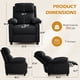 thumbnail image 2 of Korser Sillón Reclinable Push Back Con Bolsillos,Pequeño Para Espacios Reducidos,Lino,Negro, 2 of 2