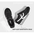 thumbnail image 3 of LUCKY STEP Retro Thin Sole Fashion Sneakers Casual Lightweight Walking Shoes,Black/White,Womens, 3 of 10