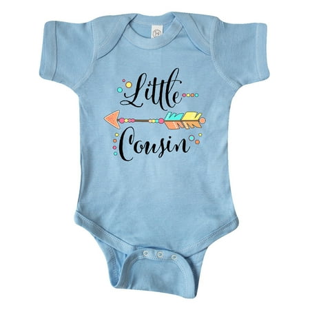 

Inktastic Little Cousin- dots and arrow Gift Baby Boy or Baby Girl Bodysuit