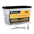 thumbnail image 1 of FM FastenMon Vis de Garniture Composite, #8 x 2-1/2 Acier Inoxydable 304, 450 Pcs, Fixation Cachée pour PVC & Bois, 1 of 9