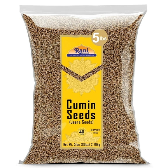 Rani Cumin Seeds Whole (Jeera) Spice 80oz (2.27kg) 5lbs, Bulk Pack ~ All Natural | Gluten Friendly | NON-GMO | Kosher | Vegan | Indian Origin