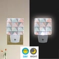 thumbnail image 2 of Yayeee LED Night Light for The Home Plug in With Light Sensors 2 Pack, Green Geometric, 2 of 6