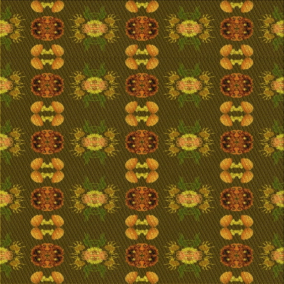 Ahgly Company Indoor Square Patterned Bakers Brown Area Rugs, 6' Square