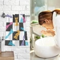 thumbnail image 7 of SKYSONIC Colorful Chess Patterned Hand Towels 2 PCS, Cotton Bath Towel for Drying Face Hands Body ,Absorbent Lightweight Towels for Bathroom Ktichen Travel Gym, 16"x28", 7 of 7