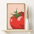thumbnail image 2 of PixonSign Framed Canvas Print Wall Art Bright Red Tomato Close-Up Food Fruit Illustrations Modern Art Contemporary Colorful Multicolor Ultra for Living Room, Bedroom, Office - 24"x36" Natural, 2 of 5