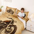 thumbnail image 3 of Manfei Classic Motorcycle Print Queen Sheets,Extreme Speed Games Queen Sheet Sets,Brown,4-Piece,1 Flat Sheet, 1 Fitted Sheet and 2 Pillowcases, 3 of 6