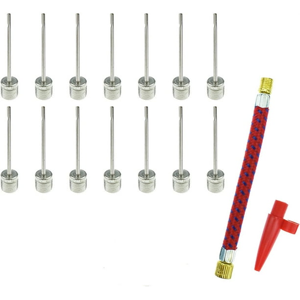 Casewin 12 Pack Ball Pump Needles Stainless Steel with Valve Adapter
