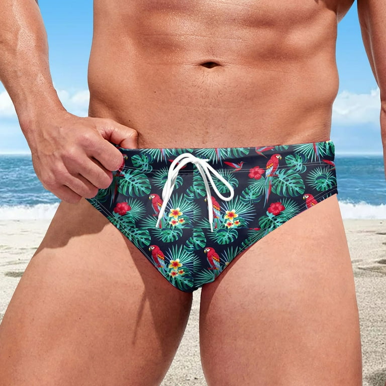 Kamemir Swim Trunks Men Men's Sexy Swimwear Swim Briefs Bikini Swimsuits Surfing Short(Z07-Sky Blue,M)