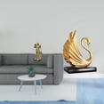 thumbnail image 2 of Figura decorativa de caballero, escultura, artesanía, decoración de escritorio, figura coleccionable, estatua de cisne de resina, adecuada para el, 2 of 8