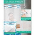 thumbnail image 4 of No Hook Shower Curtain with Snap in Liner, Summer Ocean Dolphin Sea Wave Blue Abstract Hotel Shower Curtains for Bathroom, Washable Shower Curtain Liner Set with Mesh Top Window, 48"x72", 4 of 6