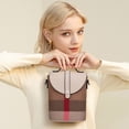 thumbnail image 5 of Mini bolso cruzado de lona con entramado para mujer, bolso de cuero con cremallera para teléfono móvil, bolso de mano de moda, bolso de hombro pequeño informal para mujer, 5 of 5