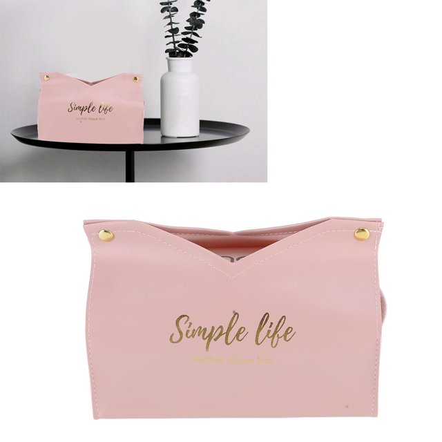 Servilletero de papel, bolsa de pañuelos, contenedor de servilletas de cuero artificial, contenedor de pañuelos confiable y duradero Jadeshay A