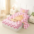 thumbnail image 2 of Erosebridal Rodent Animal Capybara Twin Sheet Sets,Pink Cute Axolotl Bedding For Girls Kids,Dreamy Princess Style 3pcs, 2 of 6