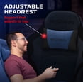thumbnail image 3 of RESPAWN 900 Console Gaming Recliner with Footrest and Lumbar Support - Comfortable Ergonomic Gaming Chair with Headrest, No Wheels, Reclining, Heavy Duty, Racing Style Video Game Chairs - Blue Fabric, 3 of 6