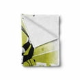 thumbnail image 2 of Baseball Soft Flannel Fleece Blanket, Pitcher Hits the Ball Fast Stars All over the Bat Speed Strong Game Team Graphic, Cozy Plush for Indoor and Outdoor Use, 70" x 90", White Green, by Ambesonne, 2 of 6