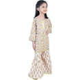 thumbnail image 5 of Ahhaaaa Kids Ethnic Cotton Jaipuri Printed Frill Sleeves Kurti and Sharara Set for Baby Girls, 5 of 5