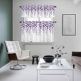 thumbnail image 5 of Abstract Kitchen Curtains Valances and Tiers Set of 3 Country Purple Eucalyptus Leaf Flora Plant Tier Curtains and Valance with Rod Pocket for Small Windows, 27.5"x24", 5 of 9