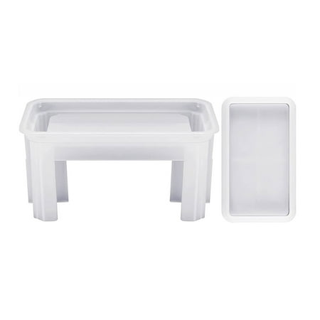 

2 Pieces Resin Coaster Molds Square Sillicone Coaster Flat/Stand Molds for Desktop Decoration Casting Cup Mats Durable