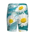 thumbnail image 5 of Naloa Daisy Flowers Men's Short Pajama Pants, Lounge Comfort Shorts with Elasticized Waistband and Side Pockets - X-Large, 5 of 9