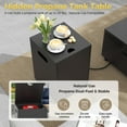 thumbnail image 5 of RADIATA 42" Rectangle Outdoor Gas Fire Pit Table, 50,000 BTU, Dual-Fuel (Propane or Natural Gas), Magnetic Rechargeable 3-Color LED Light Bars Gray, 5 of 12