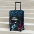 thumbnail image 6 of Gukieu Punk Style Blue Haired Skull Print Suitcase Protective Cover, Elastic Zipper Buckle Suitcase Protective Cover, Suitable for Travel, Business Trip-X-Large, 6 of 7