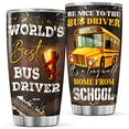 thumbnail image 2 of School Bus Driver Coffee Tumbler Travel Mug With Lid Appreciation Gifts For Men Coworkers Boys Insulated Cup Oz Inspirational Quotes Vacuum Stainless Steel Tumblers Hot And Cold, 2 of 7