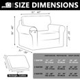 thumbnail image 2 of Eurhowing Jacquard Stretch Sofa Slipcover 2-Piece, Textured Couch Cover for Armchair, Washable Pet & Kid Friendly Furniture Protector, Light Gray, 2 of 8
