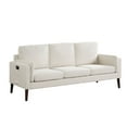 thumbnail image 3 of Elm & Oak Nathanial Sofa with Side Pocket and USB, Off-White Fabric, 3 of 10