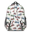 thumbnail image 3 of Tractor and Loaders Gray Pattern Backpack for School, Cute School Bag with Adjustable Shoulder Straps and Padded Back, 16.9"x12.6"x5.9", 3 of 5