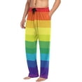 thumbnail image 5 of Rainbow Striped Ghost Pajama Pants, Men's Lounge Pants Light with Drawstring and Pockets, Christmas New Year Birthday Father's Day Gifts, X-Large, 5 of 7