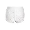 thumbnail image 4 of vastwit Girls Rhinestone Shorts Glitter Dance Ballet Tumbling Shorts Athletic Gymnastics Hot Pants Dancewear White 14, 4 of 6